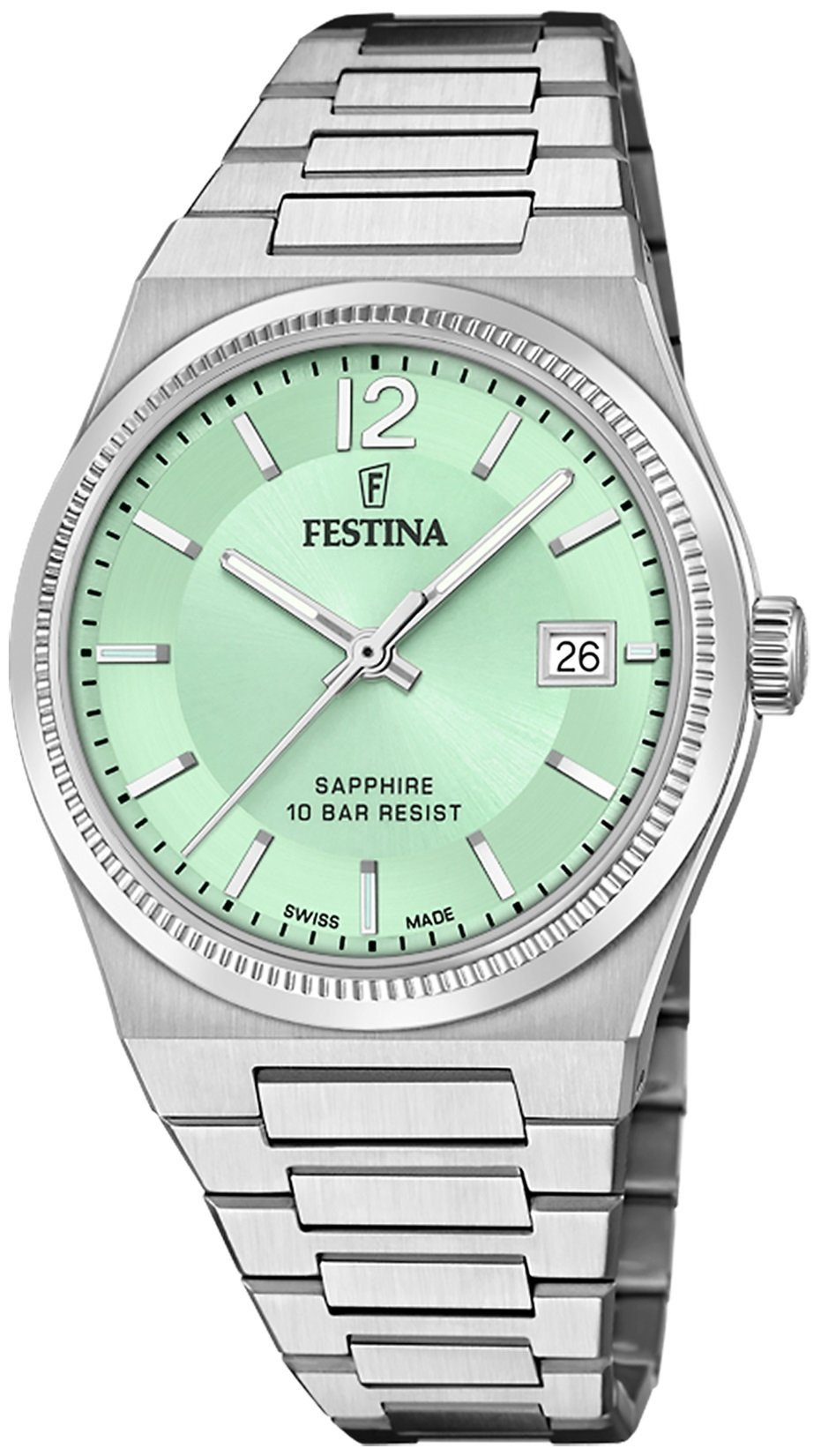 Festina Orologio Swiss Made Verde in Acciaio da Donna