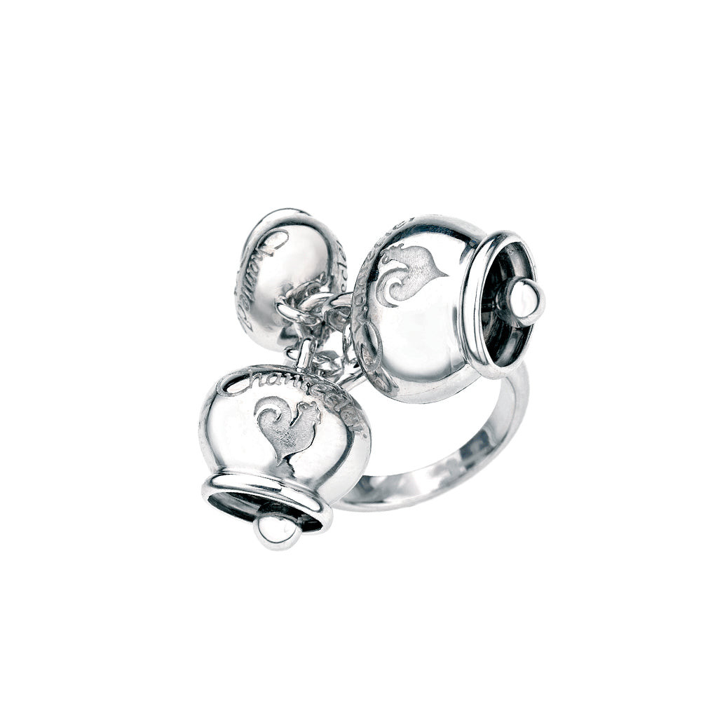 Chantecler Et Voilà Anello 3 Campanelle in Argento 925