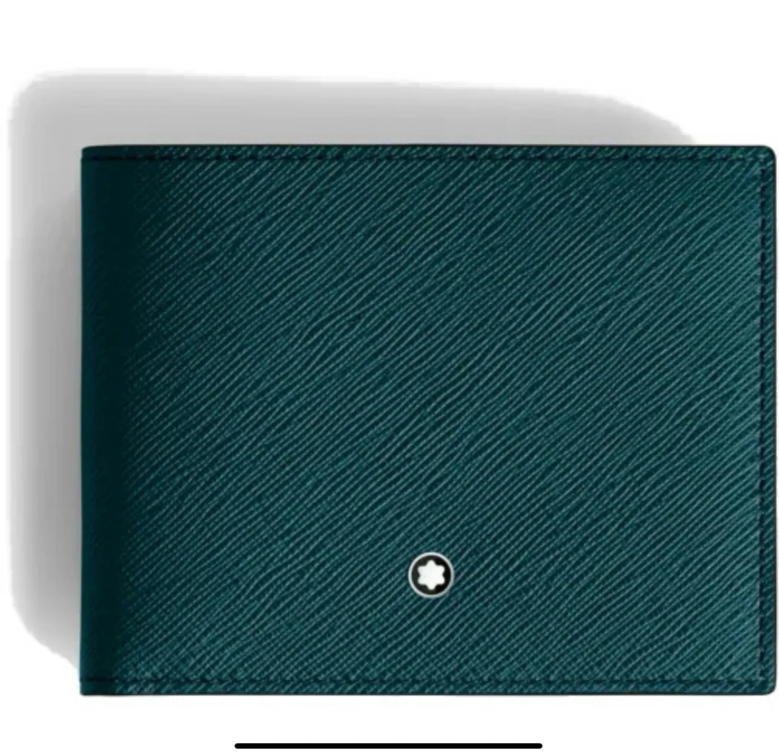 Portafoglio Montblanc in pelle Saffiano blu Cyprus