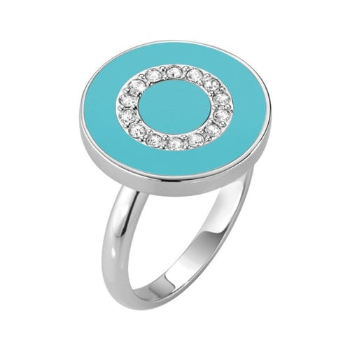 Anello Morellato Perfetta in argento 925 con disco turchese e cristalli