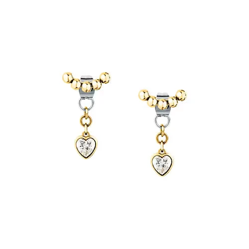 Orecchini donna Morellato Talismani bicolor con cuori