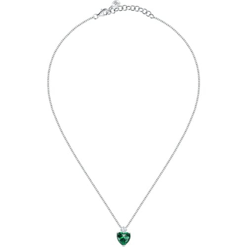 Collana Morellato Nobile in argento 925 con cuore verde e zirconi