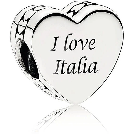 Pandora Charm Cuore I Love Italia in Argento 925