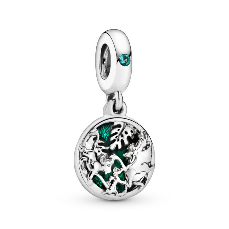 Pandora | Charm | Il Re Leone Timon e Pumba | Argento 925 | Smalto verde
