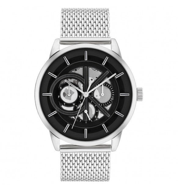Calvin Klein Orologio Uomo Multifunzione 43mm | Cassa Acciaio | Maglia Milano