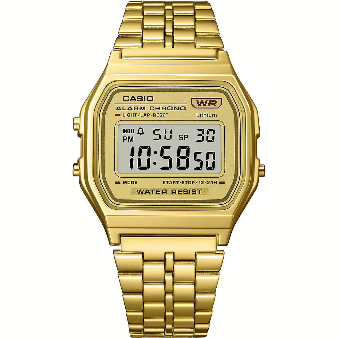Casio | Orologio Uomo | Vintage digitale dorato | Acciaio inox | Luce LED