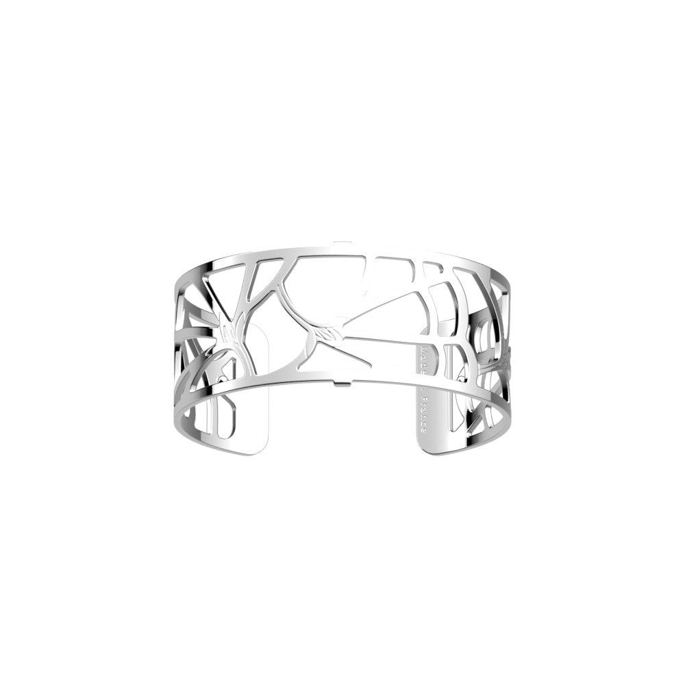 Les Georgettes Bracciale Donna 25mm Fleurs du Nil | Argentato | Inserti Cuoio