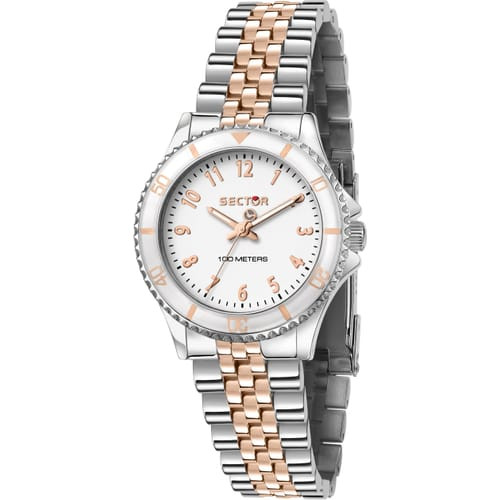Sector Orologio Donna Cassa 32mm Silver-Oro Rosa | Acciaio | Impermeabile 10ATM