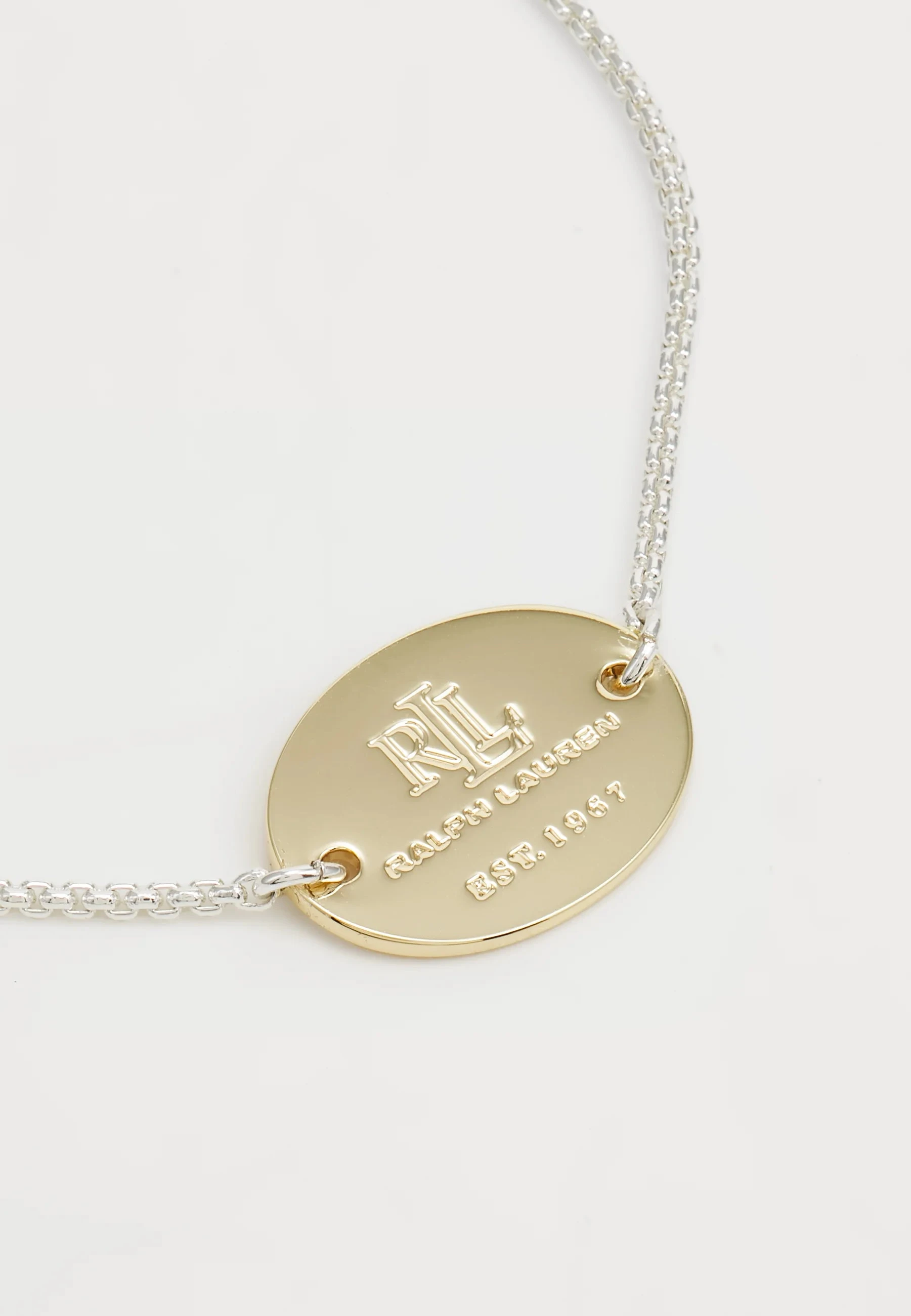 Ralph Lauren Bracciale Donna Piastra Ovale Logo | Argento/Oro | Regolabile