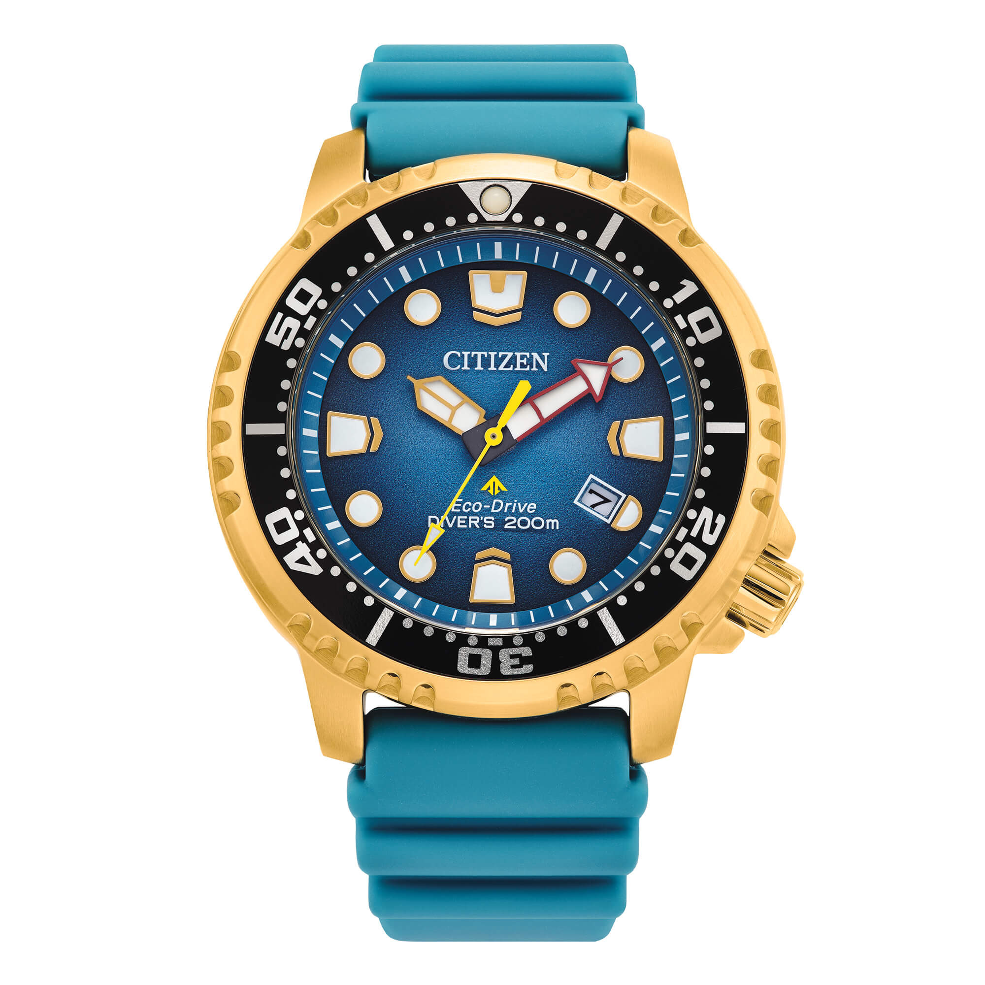 Citizen Promaster Diver Eco Drive 200 m Placcato Oro con Cinturino Blu