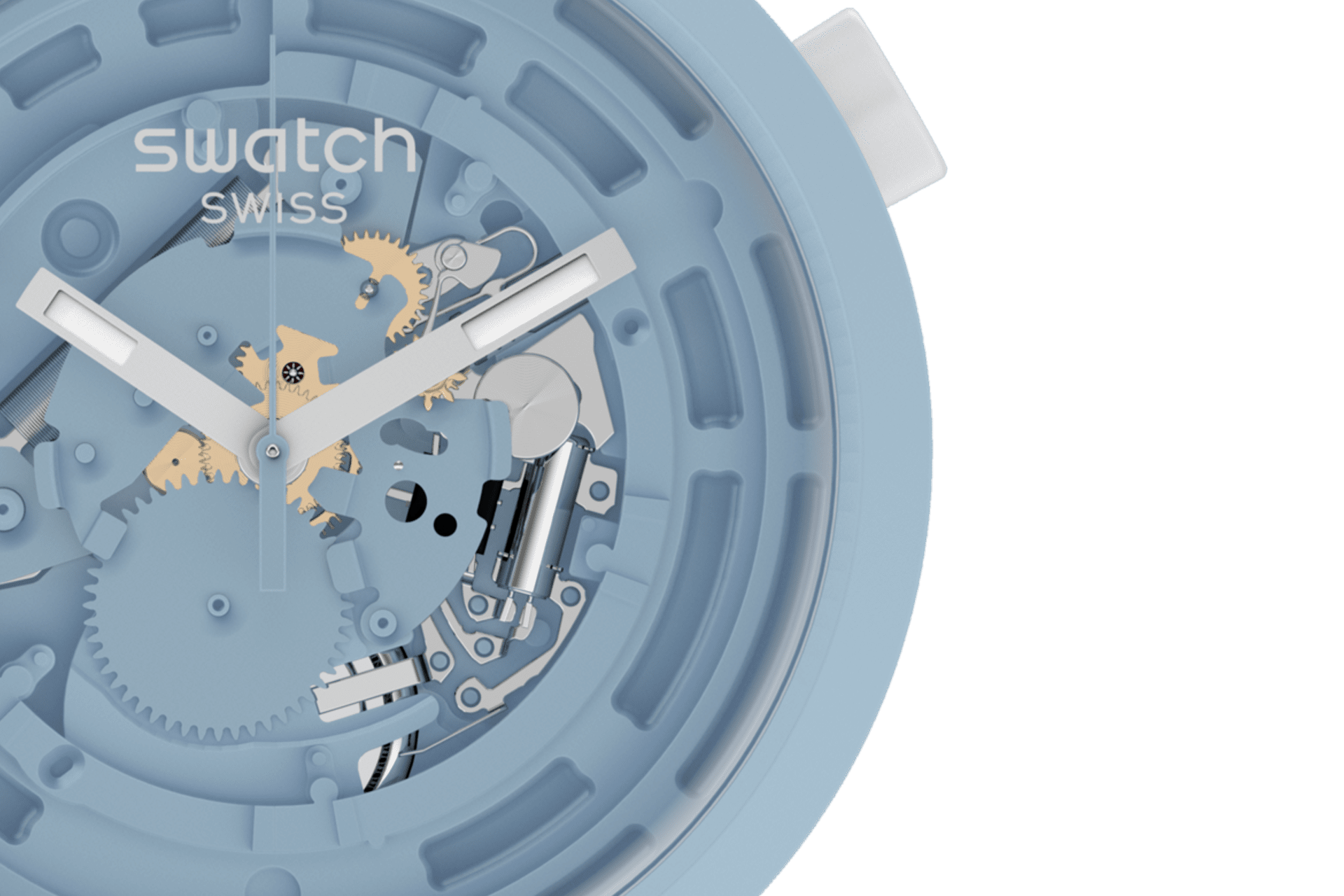Swatch C-Blue Orologio Unisex in BIOCERAMICA Azzurra