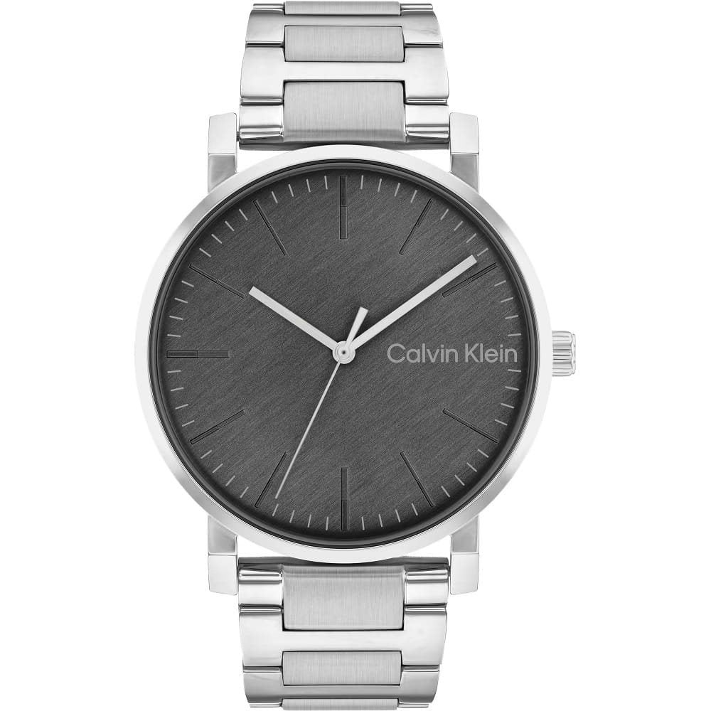 Calvin Klein Orologio Uomo Solo Tempo | Cassa Acciaio | Quadrante Grigio