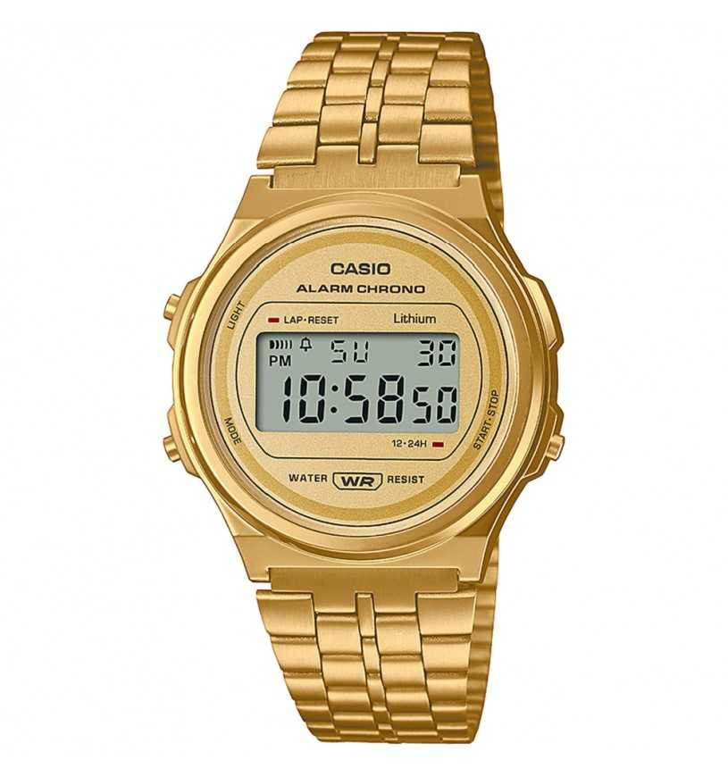 Casio Orologio Donna Vintage Dorato | Resina & Acciaio Inox | Impermeabile & LED