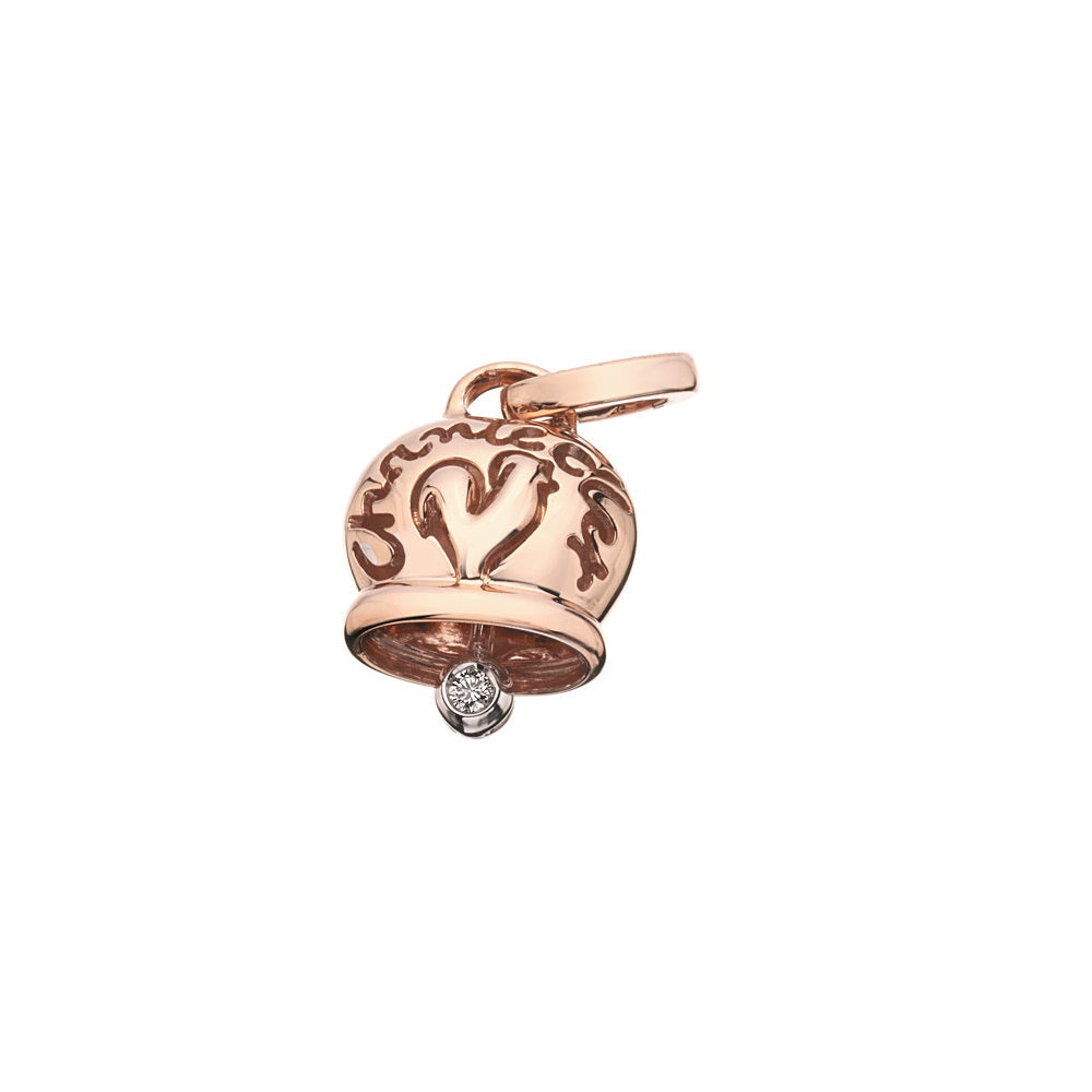 Chantecler Ciondolo Donna Campanelle Diamante | Oro Rosa 18Kt | 0,02CT