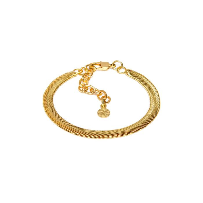VESTOPAZZO Bracciale Donna Serpente | Ottone Riciclato | Nickel Tested