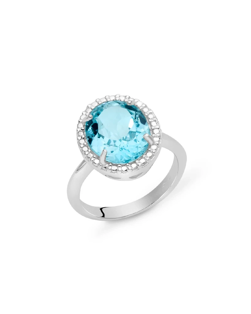 Anello Miluna in argento 925 con topazio azzurro