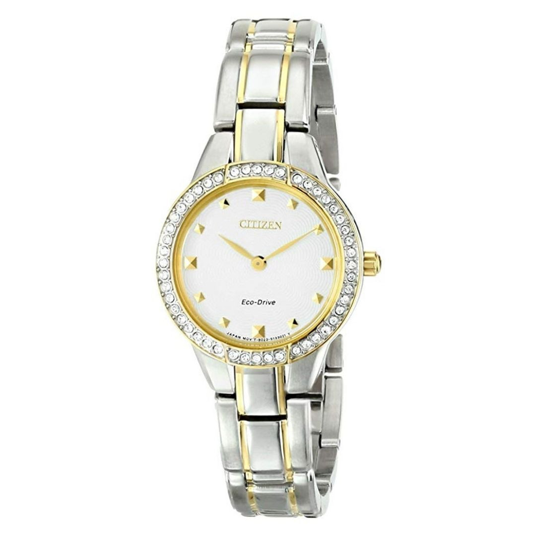 Citizen Orologio Donna Eco Drive Solo Tempo | Acciaio | Cristalli Incassati