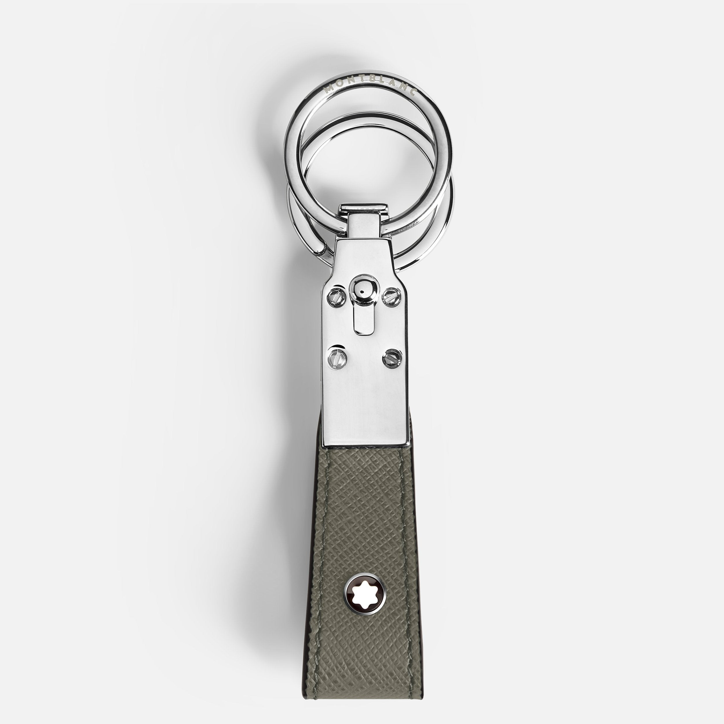 Montblanc Portachiavi Uomo Sartoriale Grigio | Saffiano | Anello Rimovibile