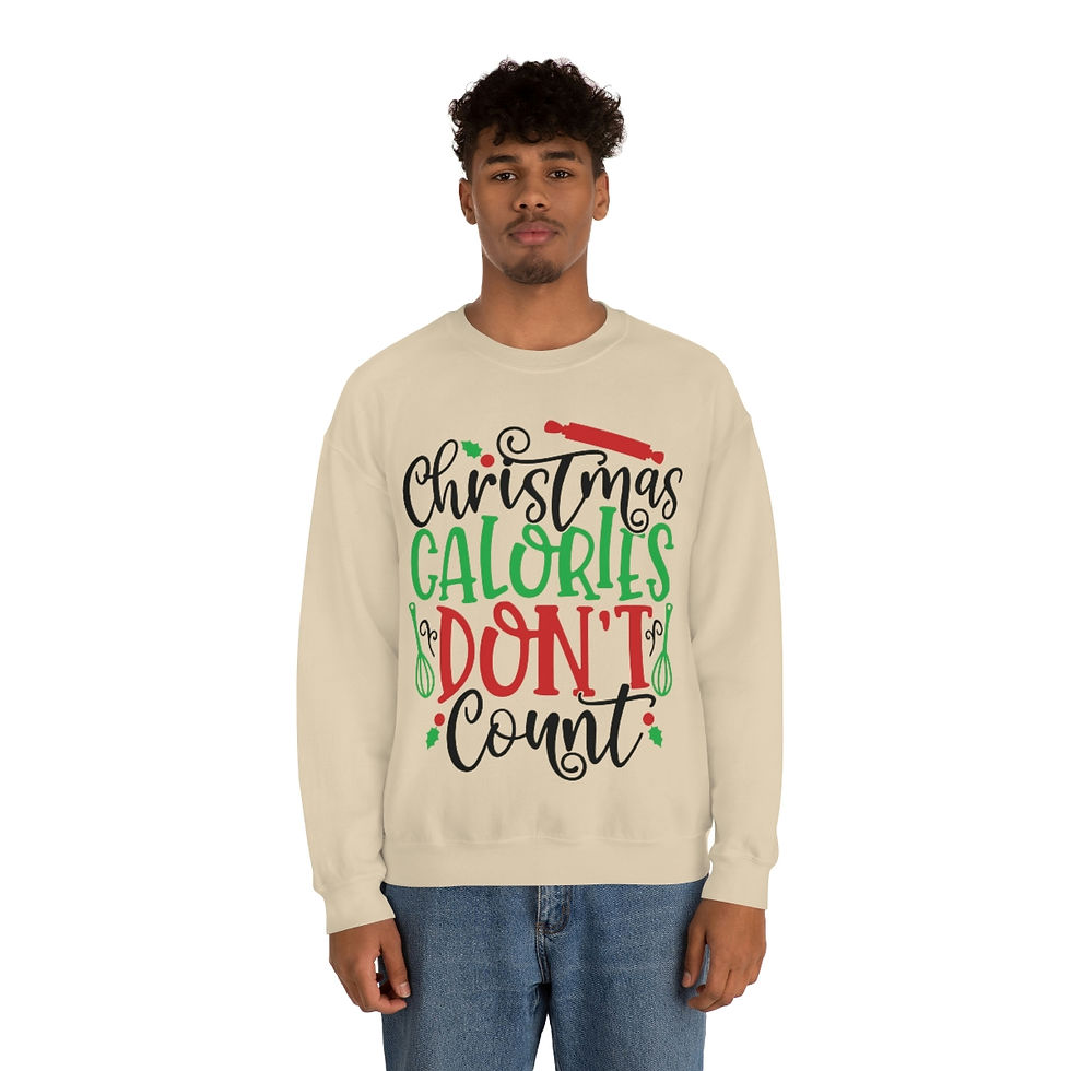 Thumbnail: Christmas Calories Don't Count  - Christmas Shirt, Festive Sweatshirt, F...