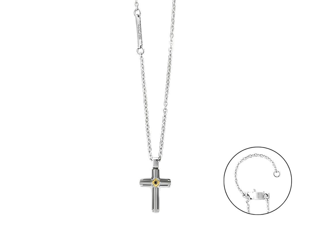 Paciotti 4US | Collana Uomo | Croce Pendente | Acciaio Inox | 55 cm regolabile