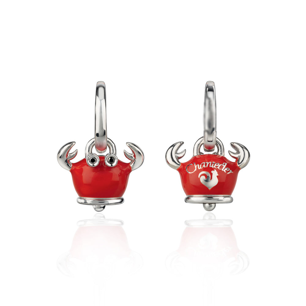 Chantecler | Orecchino | Campanella Granchio | Argento | Diamanti neri