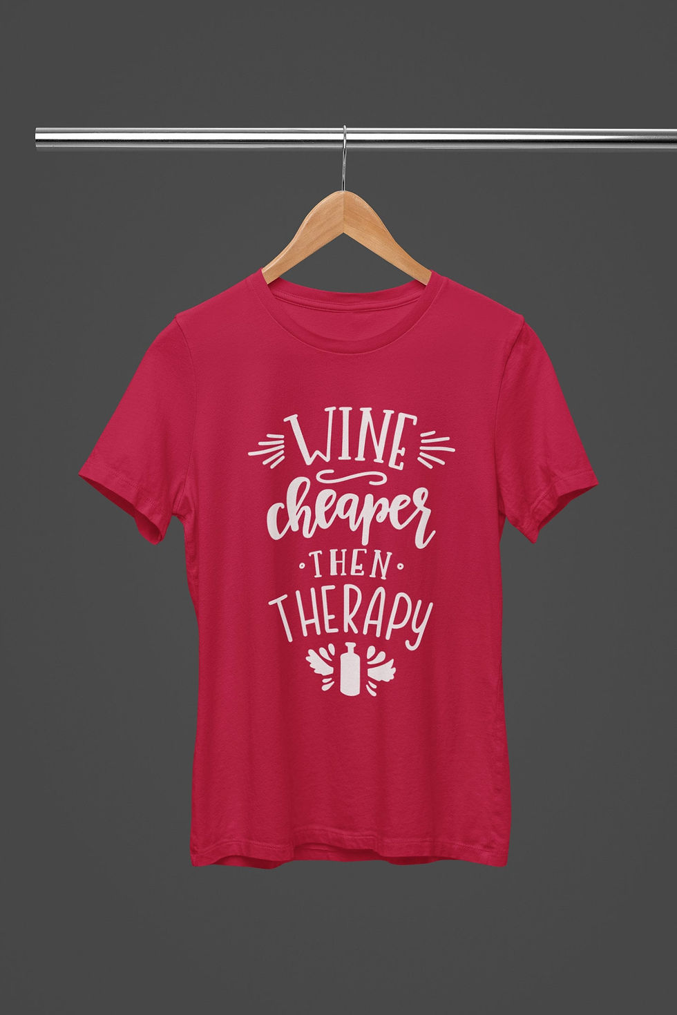 Miniatura: Wine Therapy – Funny Food Shirt, Food Therapy, Kids Present, Group Therapy, ...