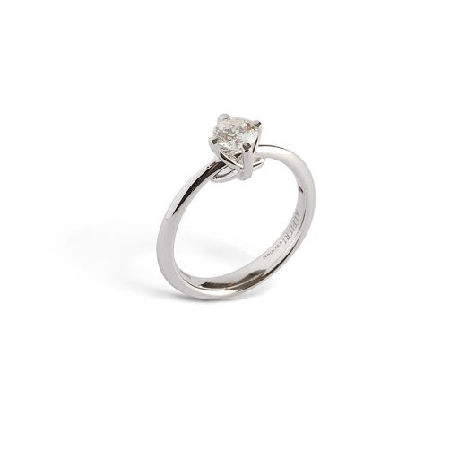 Alfieri & St John Anello Donna Solitario 0,50ct | Oro Bianco 18 kt | Fiocco