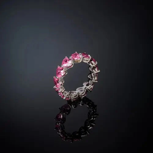 Chiara Ferragni Anello Donna Veretta Cuori Rosa | Acciaio | Cubic zirconia