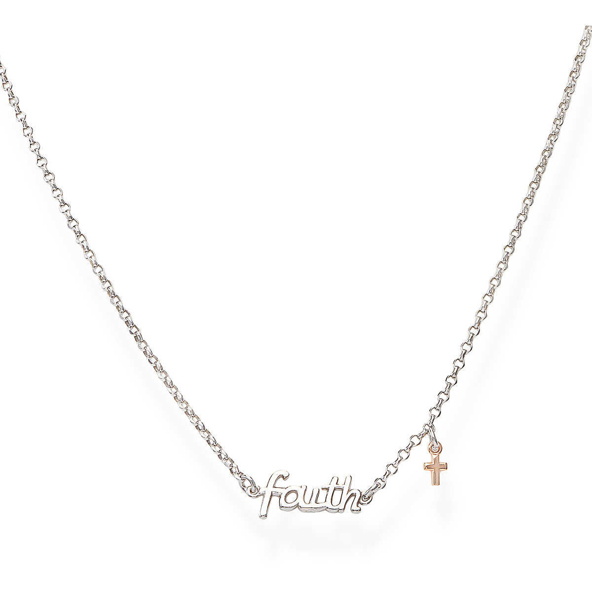 Amen Collana Donna Faith Croce | Argento 925 | Lunghezza 36+4 cm