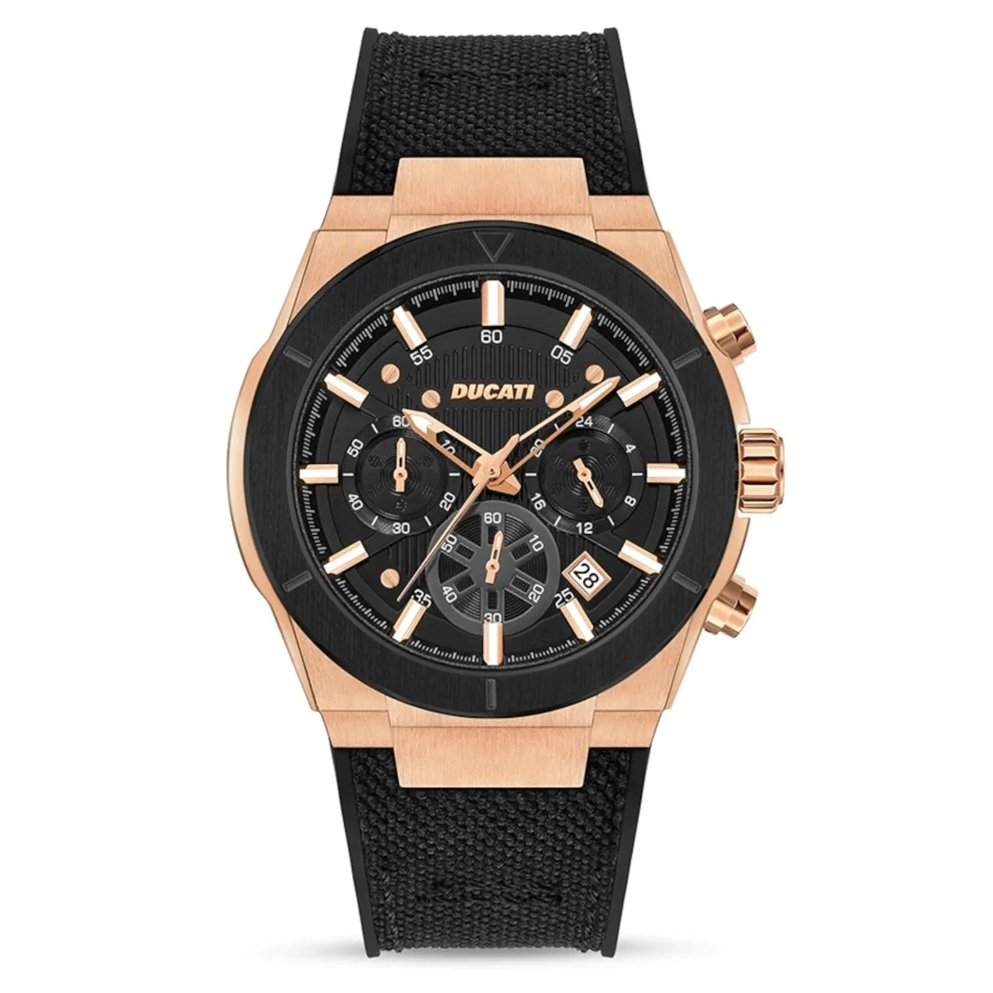 Ducati Corse Crono Orologio Donna Acciaio Rosato e Silicone Nero