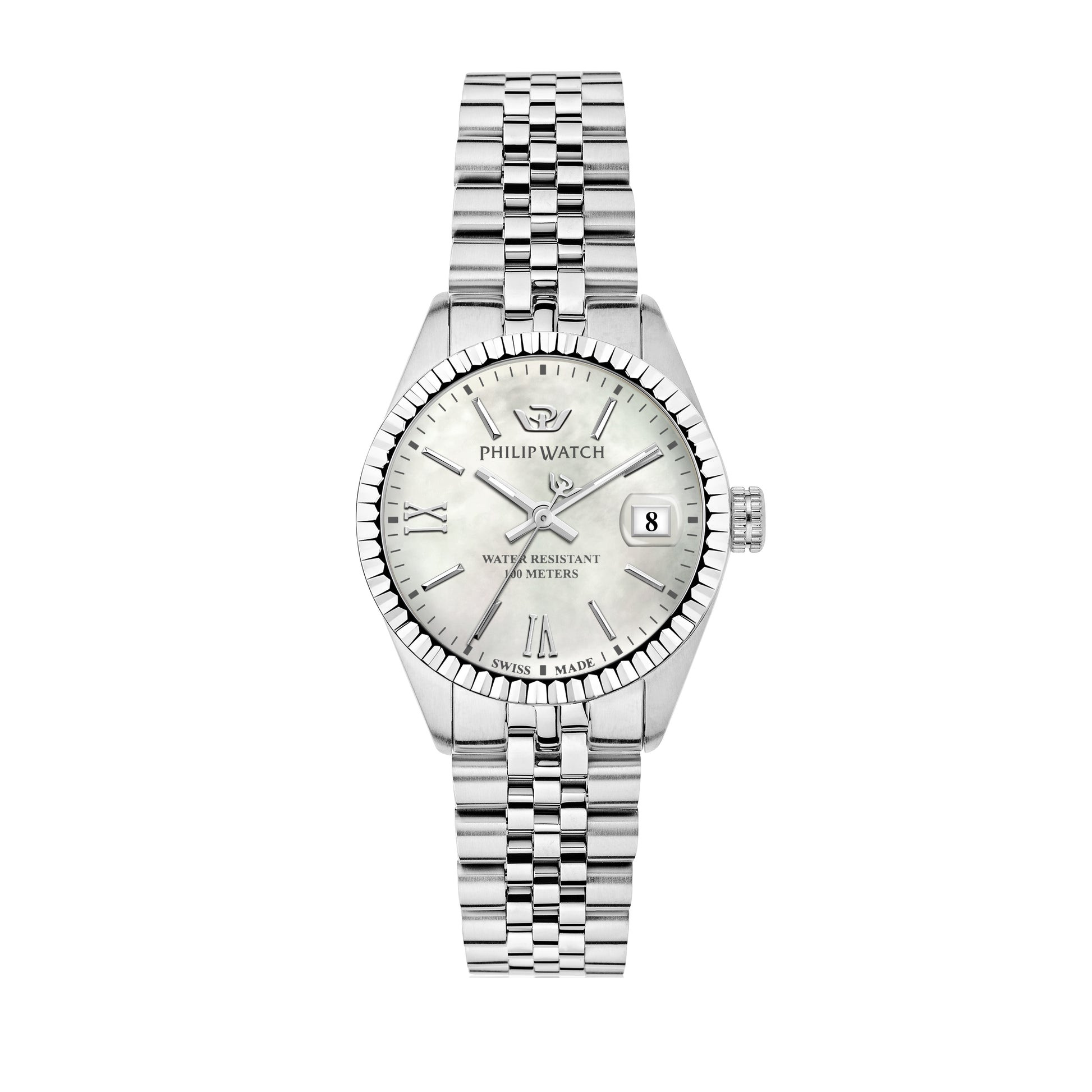 Orologio Philip Watch Caribe Acciaio 31 mm Quadrante Bianco