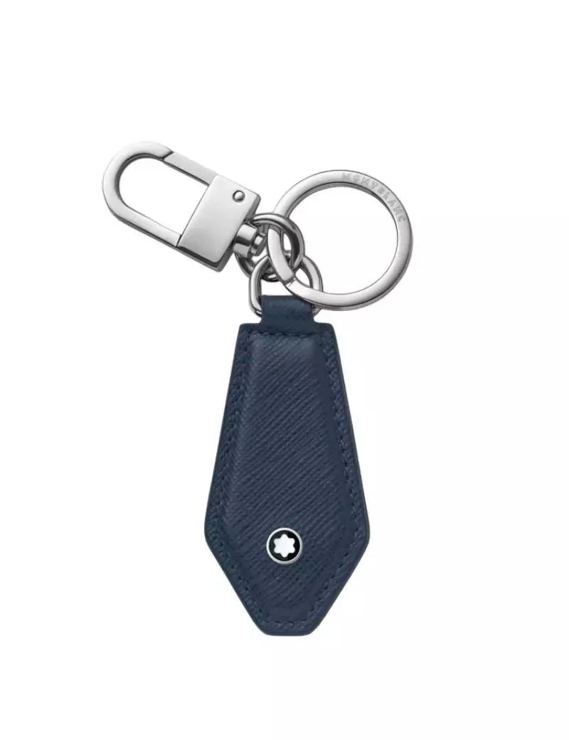 Montblanc | Portachiavi Uomo | Forma a diamante | Pelle blu | Astuccio