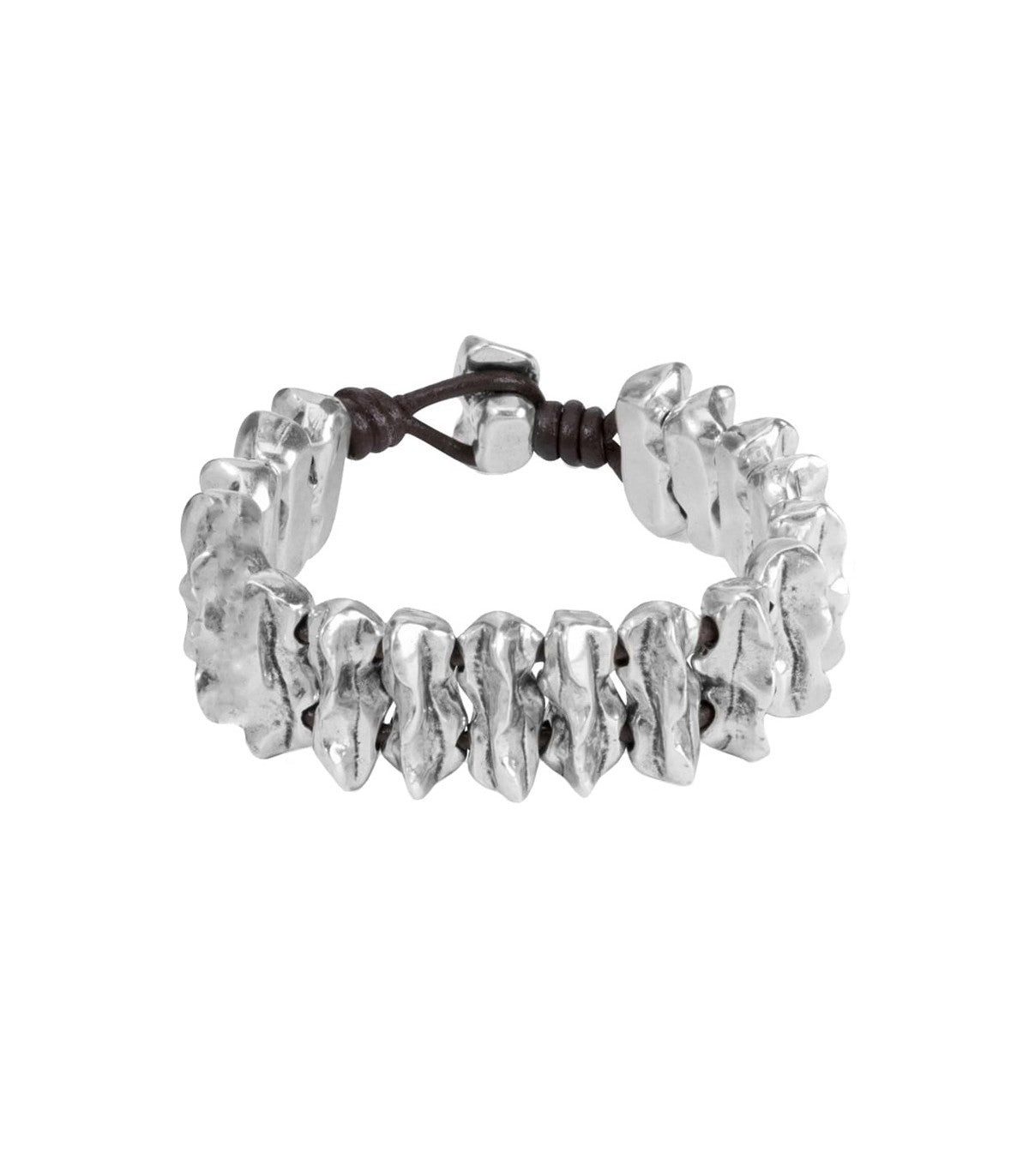 Unode50 Bracciale Donna Sincacho | Cuoio e Argento | Fatto a Mano in Spagna
