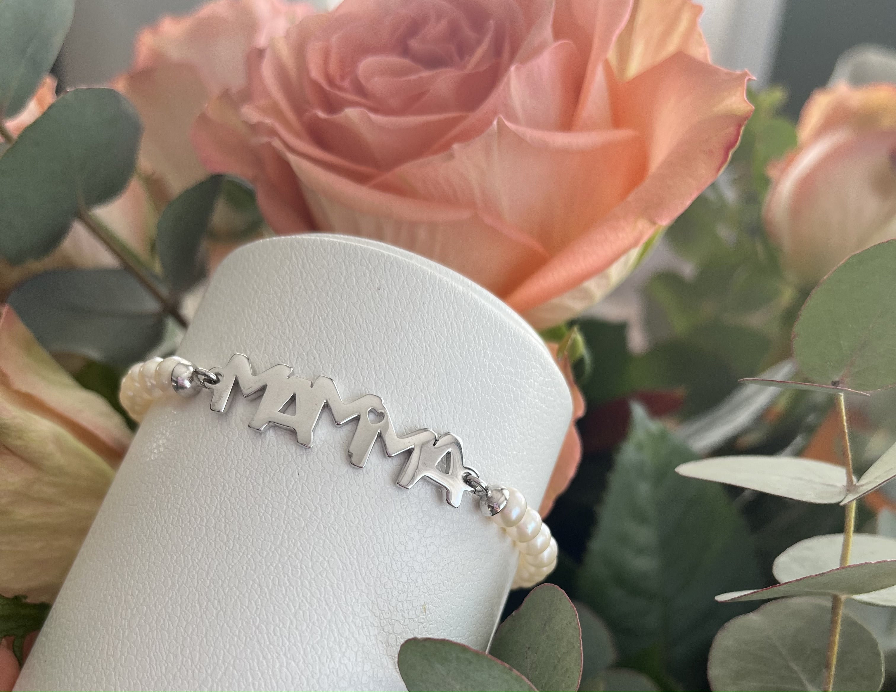 Le Fer Bracciale Donna Perle Mamma | Argento 925 e Perle | 19 cm