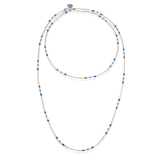 Chantecler Collana Donna Smalto Multicolor 90 cm | Argento | Et Voilà