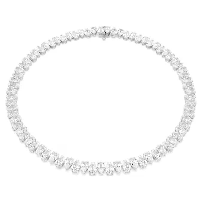 Swarovski Collana Donna Girocollo Tennis | Rodio e Cristalli | Taglio Goccia
