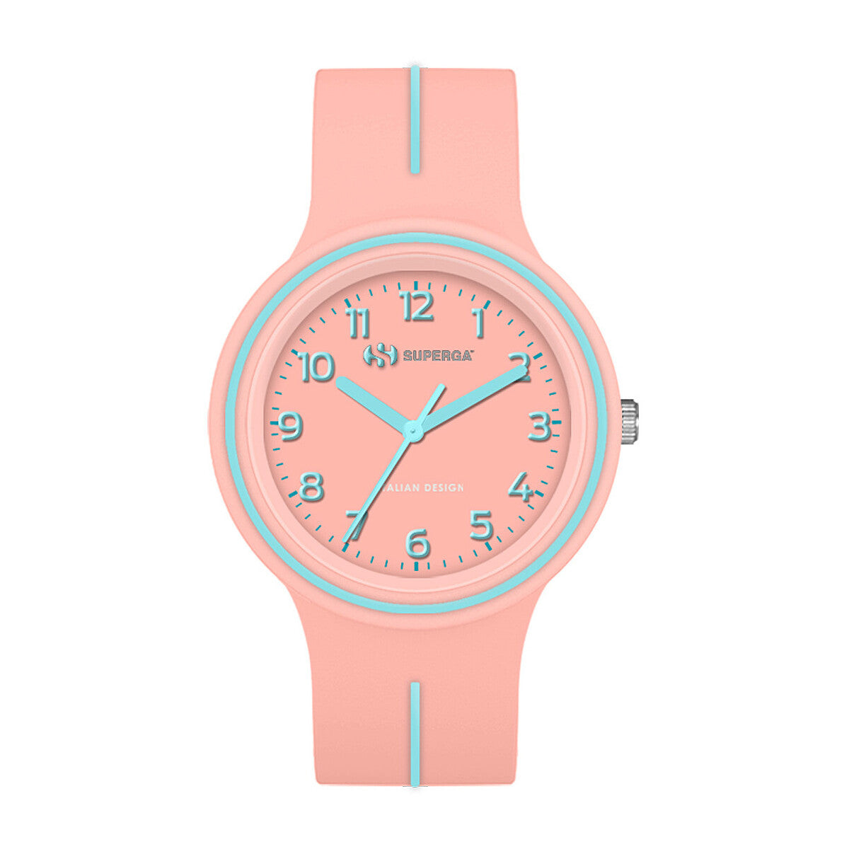 Superga | Orologio Bambina | Colorful Rosa e Celeste | Silicone | Cassa 32 mm