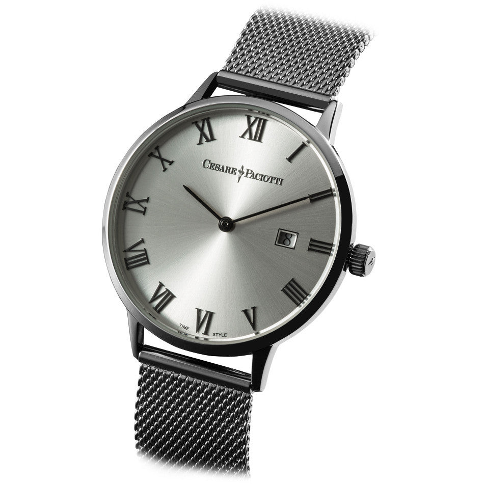 Paciotti Orologio Uomo Solo Tempo Patrick White | Acciaio | Maglia Mesh