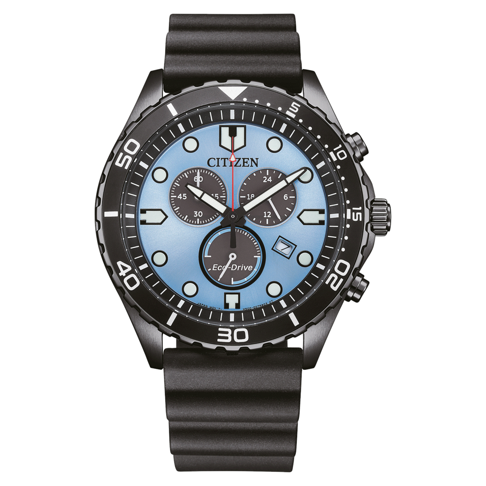 Citizen Eco-Drive Chronograph Diver Design Uomo Gomma Blu