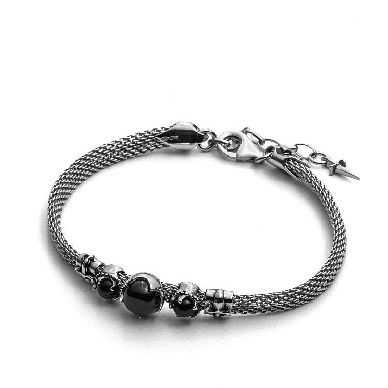 Cesare Paciotti Bracciale Uomo Black Bezel | Argento | Onice Nero