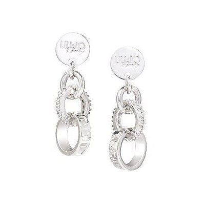 Liu Jo Orecchini Pendenti Zirconi Scintillanti | Argento 925 | Design Moderno