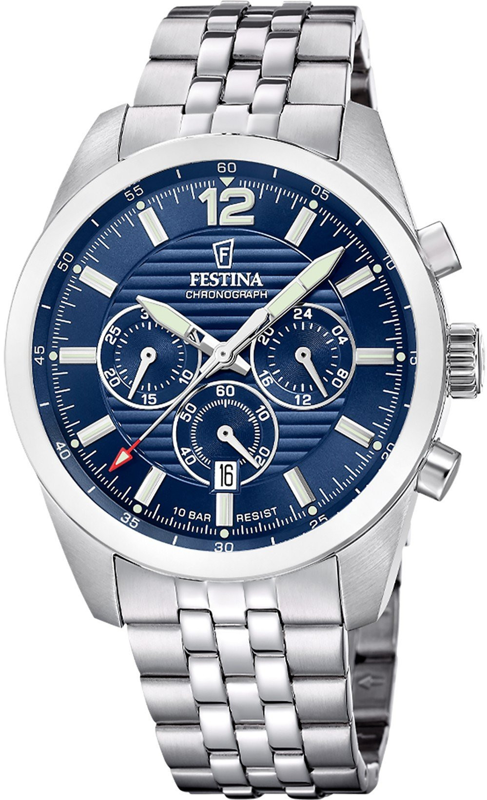 Festina Timeless Chronograph Orologio Uomo Blu Acciaio