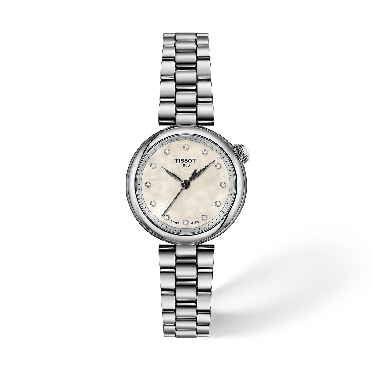 Tissot Desir 28 mm in Acciaio con Madreperla e Diamanti