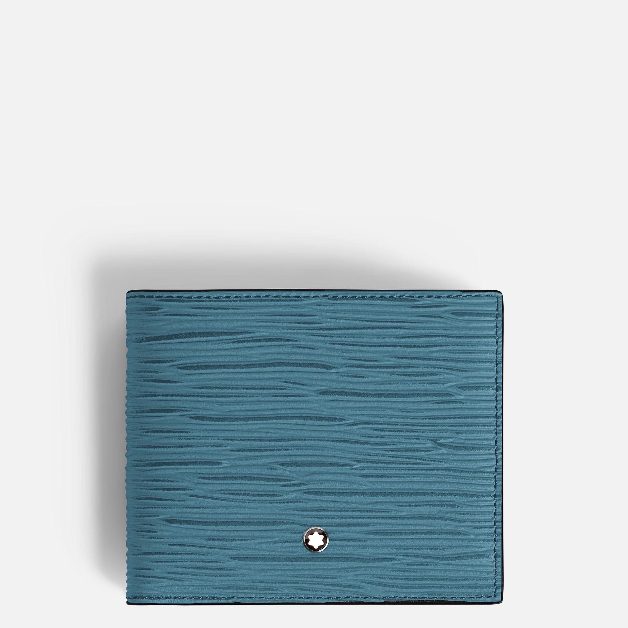 Montblanc Portafoglio Uomo 8 Scomparti | Pelle Stampata | Blu Fumè