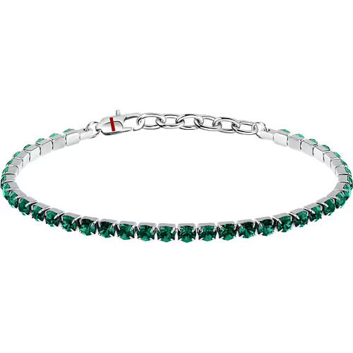 Sector | Bracciale Uomo | Zirconi Verdi | Acciaio | Tennis 22 cm