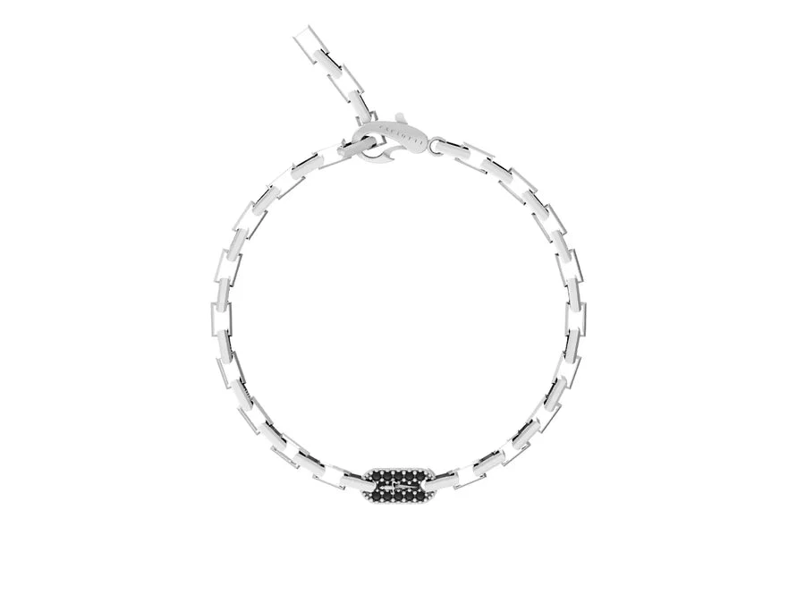 Paciotti Bracciale Uomo Blaze | Argento | Spinelli Neri