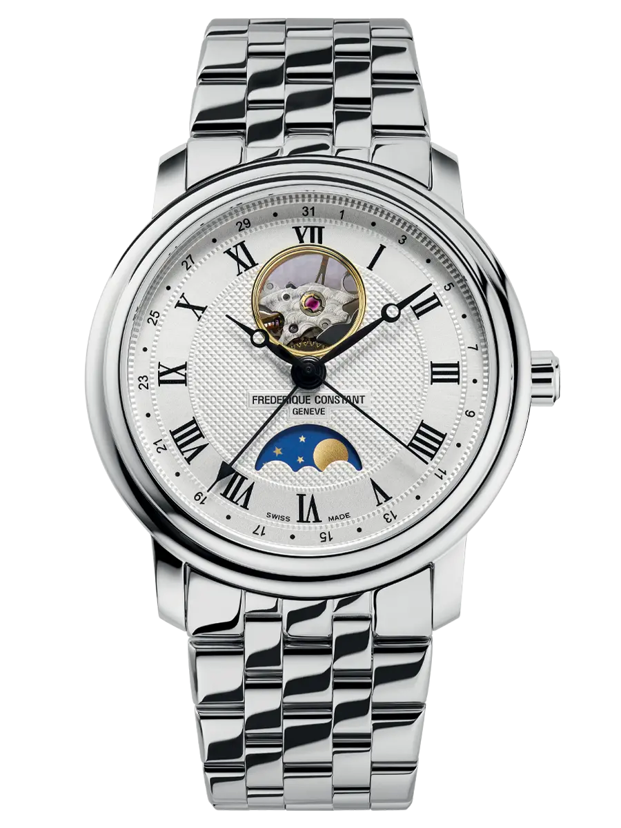 Frederique Constant Orologio Uomo Heart Beat Moonphase | Acciaio | Automatico