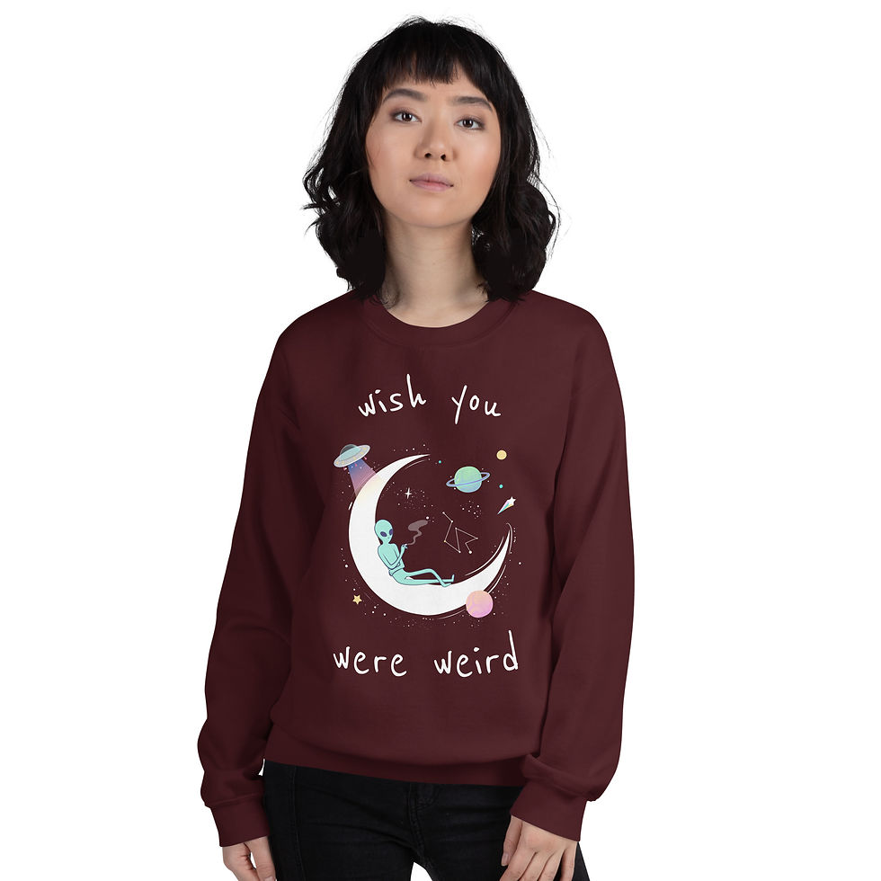 Miniatura: Felpa unisex - Wish You Were Weird - Vorrei fossi strano - 5 colori
