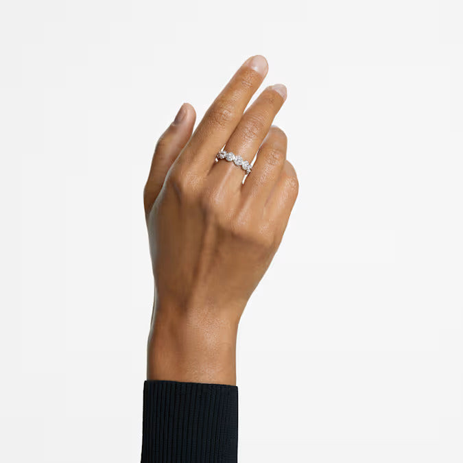 Swarovski Anello Donna Una Angelic | Placcatura Rodio | Zirconia Pavé