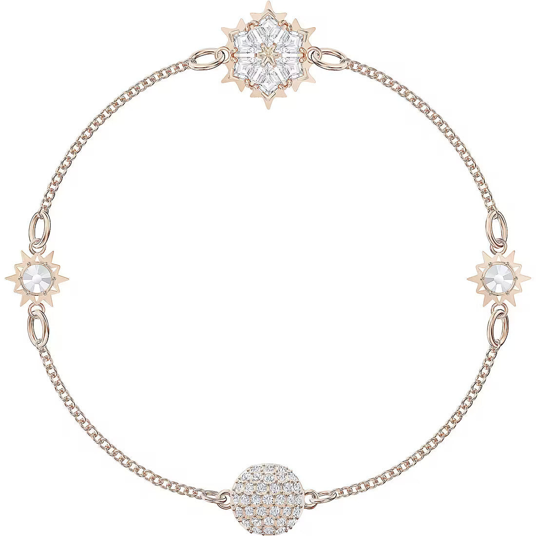 Swarovski Bracciale Donna Zirconia Scintillanti | Metallo Anallergico | Oro Rosa